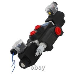 Double Acting Hydraulic Directional Control Valve 12V DC 13 GPM Solenoid