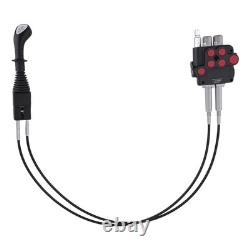 Double Spool Hydraulic Control Valve 21GPM Remote Cable Kit 3625PSI G1/2 Port