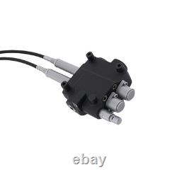 Double Spool Hydraulic Control Valve 21GPM Remote Cable Kit 3625PSI G1/2 Port