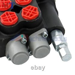 Dual Spool Hydraulic Valve 21GPM Remote Control Kit Heat-Resistant Cables