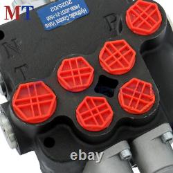 Dual Spool Hydraulic Valve 21GPM Remote Control Kit Heat-Resistant Cables