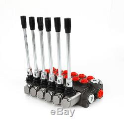 Durable 6 Spool Hydraulic Directional Control Valve Double Acting Cylinder 11GPM