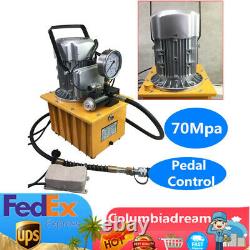 Electric Driven Hydraulic Pump Single Acting Manual Valve Pedal Control 7L 110V
