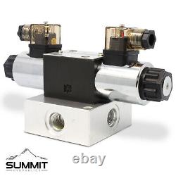 Electric Hydraulic Double Acting Control Valve with Rocker Switch, 1 Spool, 15 GPM