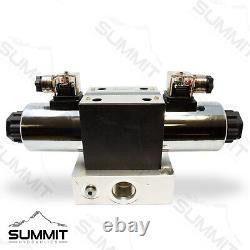 Electric Hydraulic Double Acting Control Valve with Rocker Switch, 1 Spool, 25 GPM