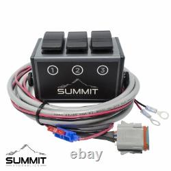 Electric Hydraulic Double Acting Control Valve with Rocker Switch, 3 Spool, 15 GPM