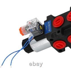 Electric Solenoid Hydraulic Control Valve 12V 13GPM 6-Port SAE Thread 3625PSI