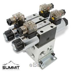 Electronic Hydraulic Double Acting Directional Control Valve, 2 Spool, 15 GPM