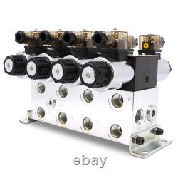 Electronic Hydraulic Double Acting Directional Control Valve, 4 Spool, 15 GPM