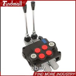 Findmall 2 Spool Hydraulic Control Valve 32GPM 3600 PSI Open Center