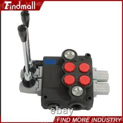 Findmall 2 Spool Hydraulic Control Valve 32GPM 3600 PSI Open Center
