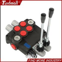 Findmall 2 Spool Hydraulic Control Valve 32GPM 3600 PSI Open Center