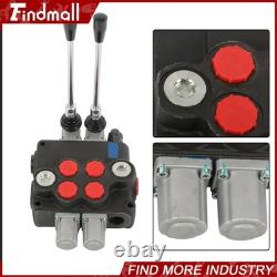 Findmall 2 Spool Hydraulic Control Valve 32GPM 3600 PSI Open Center