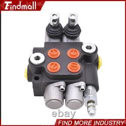 Findmall 2 Spool Hydraulic Control Valve Double Acting 13 GPM +Conversion Plug