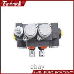 Findmall 2 Spool Hydraulic Control Valve Double Acting 13 GPM +Conversion Plug