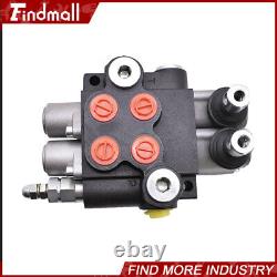 Findmall 2 Spool Hydraulic Control Valve Double Acting 13 GPM +Conversion Plug