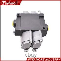 Findmall 2 Spool Hydraulic Control Valve Double Acting 13 GPM +Conversion Plug