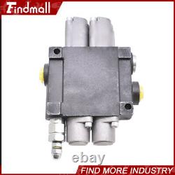 Findmall 2 Spool Hydraulic Control Valve Double Acting 13 GPM +Conversion Plug