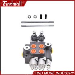 Findmall 2 Spool Hydraulic Control Valve Double Acting 13 GPM +Conversion Plug
