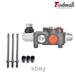 Findmall 3 Spool Hydraulic Monoblock Double Acting Control Valve, 21GPM, SAE Ports