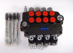 Findmall 4 Spool, 21 GPM, 3600 PSI Hydraulic Directional Control Valve, JYP80-4