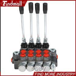 Findmall 4 Spool Hydraulic Directional Control Valve 11GPM +Conversion Plug BSPP