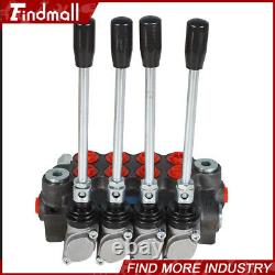 Findmall 4 Spool Hydraulic Directional Control Valve 11GPM +Conversion Plug BSPP