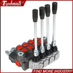 Findmall 4 Spool Hydraulic Directional Control Valve 11GPM +Conversion Plug BSPP