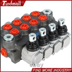 Findmall 4 Spool Hydraulic Directional Control Valve 11GPM +Conversion Plug BSPP