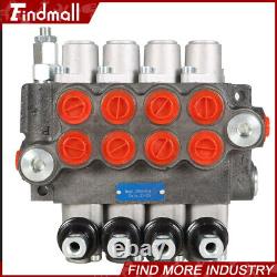 Findmall 4 Spool Hydraulic Directional Control Valve 11GPM +Conversion Plug BSPP