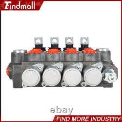 Findmall 4 Spool Hydraulic Directional Control Valve 11GPM +Conversion Plug BSPP