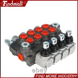 Findmall 4 Spool Hydraulic Directional Control Valve 11GPM +Conversion Plug BSPP