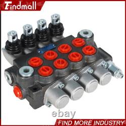 Findmall 4 Spool Hydraulic Directional Control Valve 11GPM +Conversion Plug BSPP