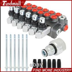 Findmall 6 Spool 11GPM Hydraulic Directional Control Valve + Conversion Plug