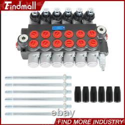 Findmall 6 Spool 11GPM Hydraulic Directional Control Valve + Conversion Plug