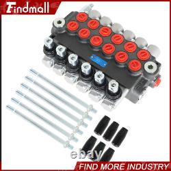 Findmall 6 Spool 11GPM Hydraulic Directional Control Valve + Conversion Plug