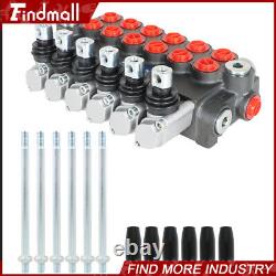 Findmall 6 Spool 11GPM Hydraulic Directional Control Valve + Conversion Plug