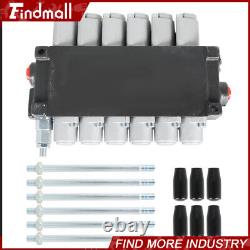 Findmall 6 Spool 11GPM Hydraulic Directional Control Valve + Conversion Plug