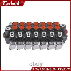 Findmall 7 Spool Hydraulic Acting Control Valve 11 GPM +Conversion Plug