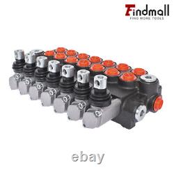 Findmall 7 Spool Hydraulic Acting Control Valve 11 GPM +Conversion Plug
