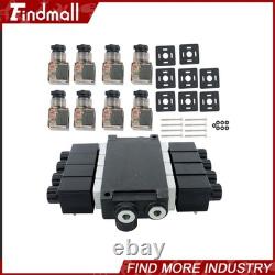 Findmall Heavy Duty 4 Spool Hydraulic Control Valve 12V DC 13 GPM 3600 PSI