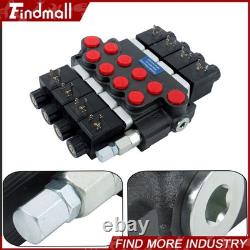 Findmall Heavy Duty 4 Spool Hydraulic Control Valve 12V DC 13 GPM 3600 PSI
