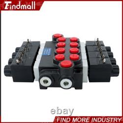 Findmall Heavy Duty 4 Spool Hydraulic Control Valve 12V DC 13 GPM 3600 PSI