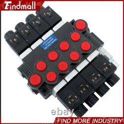 Findmall Heavy Duty 4 Spool Hydraulic Control Valve 12V DC 13 GPM 3600 PSI