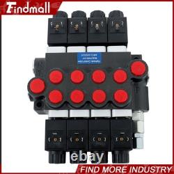 Findmall Heavy Duty 4 Spool Hydraulic Control Valve 12V DC 13 GPM 3600 PSI