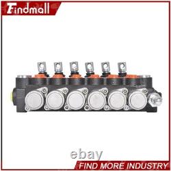 Findmall Hydraulic Control Valve Double Acting 13 GPM 3600 PSI SAE Ports 6 Spool