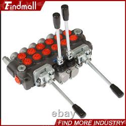 Findmall Hydraulic Directional Control Valve 6 Spool, 11 GPM + Conversion Plug