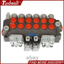 Findmall Hydraulic Directional Control Valve 6 Spool, 11 GPM + Conversion Plug