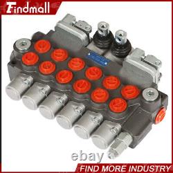 Findmall Hydraulic Directional Control Valve 6 Spool, 11 GPM + Conversion Plug