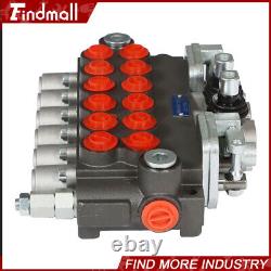 Findmall Hydraulic Directional Control Valve 6 Spool, 11 GPM + Conversion Plug